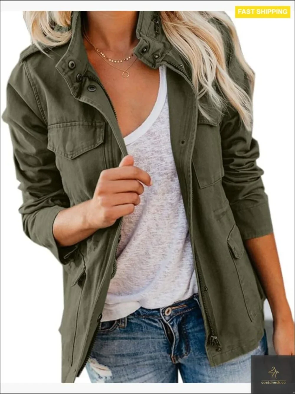 Military Utility Anorak Jacket Lightweight Cotton Vintage Field Safari Coat